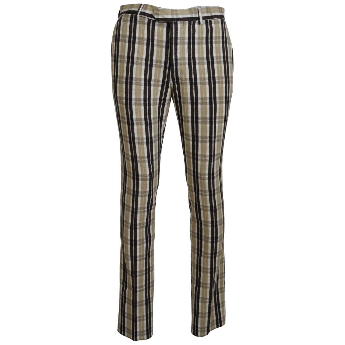 BENCIVENGA Chic Multicolor Checkered Cotton Pants BENCIVENGA