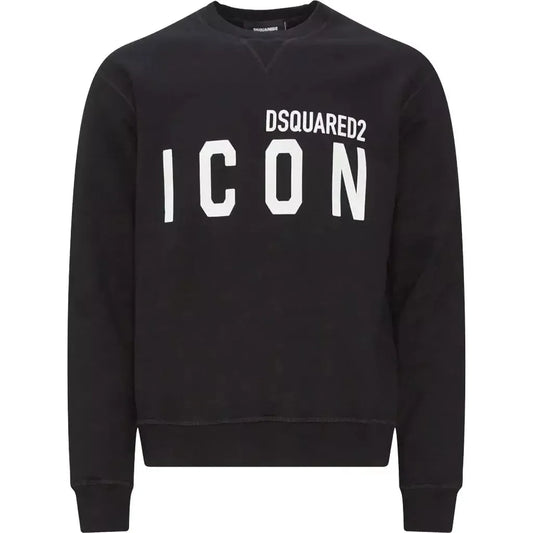 Dsquared² Chic Black Cotton Logo Sweatshirt Dsquared²