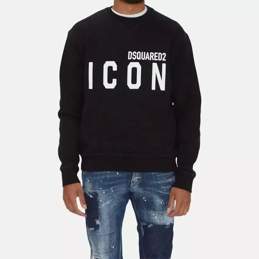 Dsquared² Chic Black Cotton Logo Sweatshirt Dsquared²