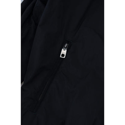 Dolce & Gabbana Black Nylon Logo Bomber Zipper Jacket