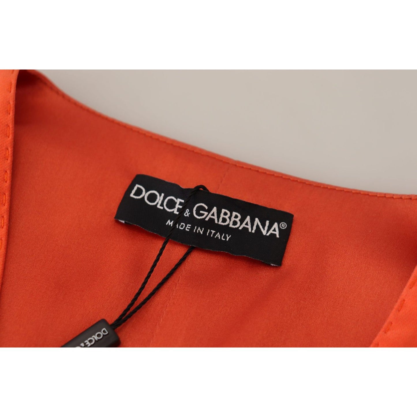 Dolce & Gabbana Elegant Orange Silk Waistcoat Dolce & Gabbana