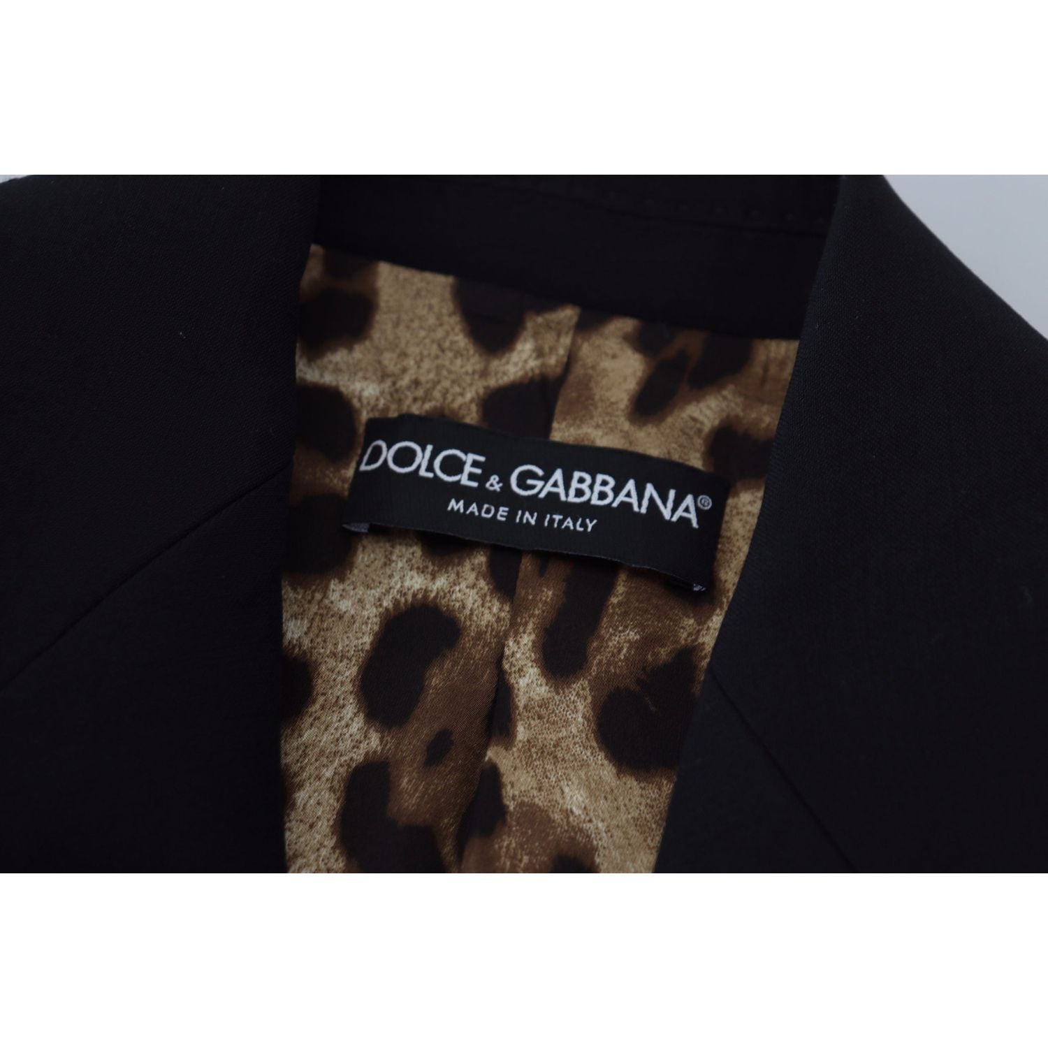 Dolce & Gabbana Black Single Breasted Fit Blazer Wool Jacket