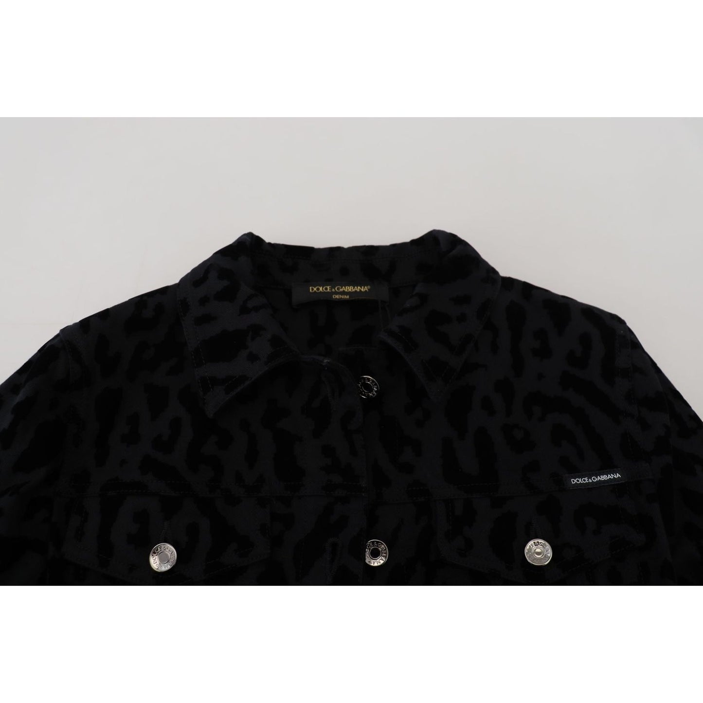 Dolce & Gabbana Chic Leopard Pattern Denim Jacket Dolce & Gabbana