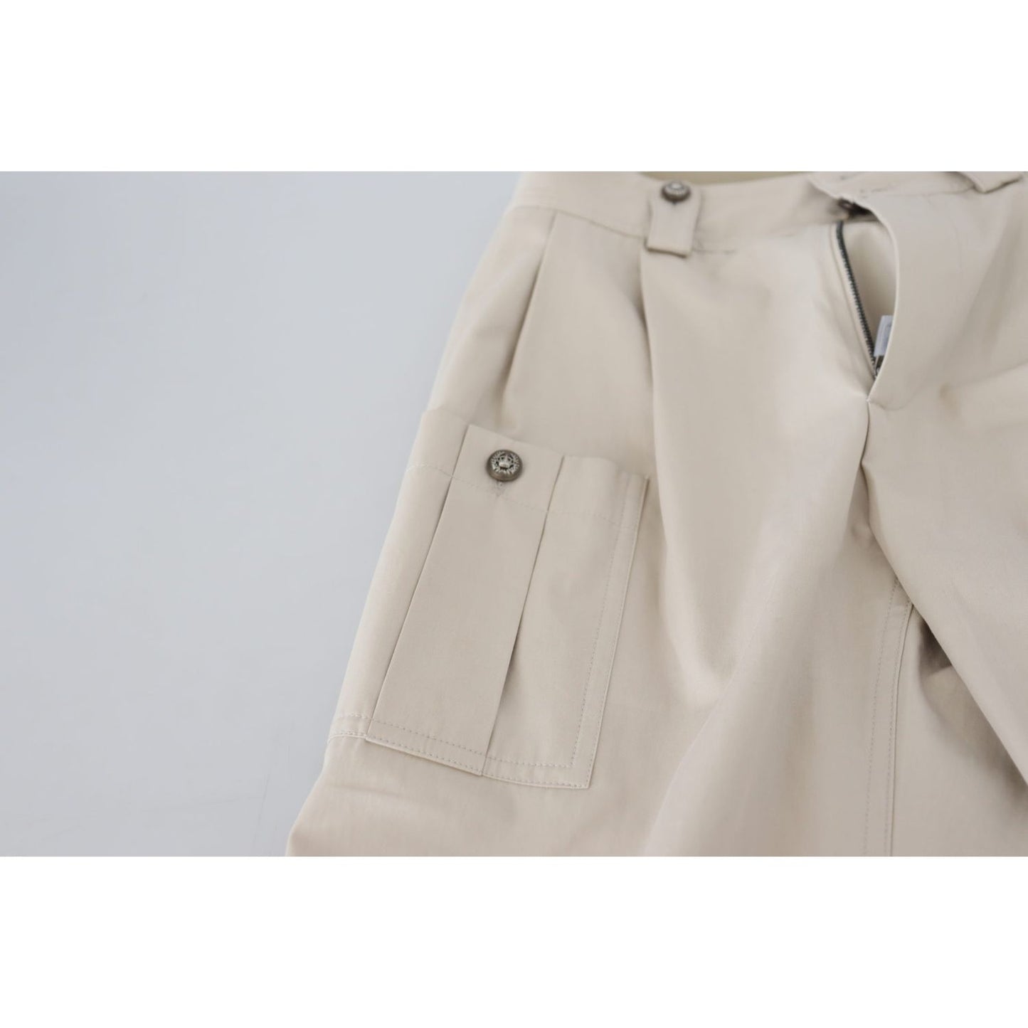 Dolce & Gabbana Beige High Waist Women Pants