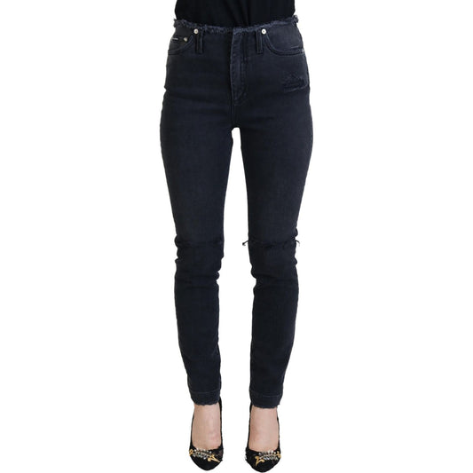 Dolce & Gabbana Sleek Black Denim Pants - Italian Couture Dolce & Gabbana