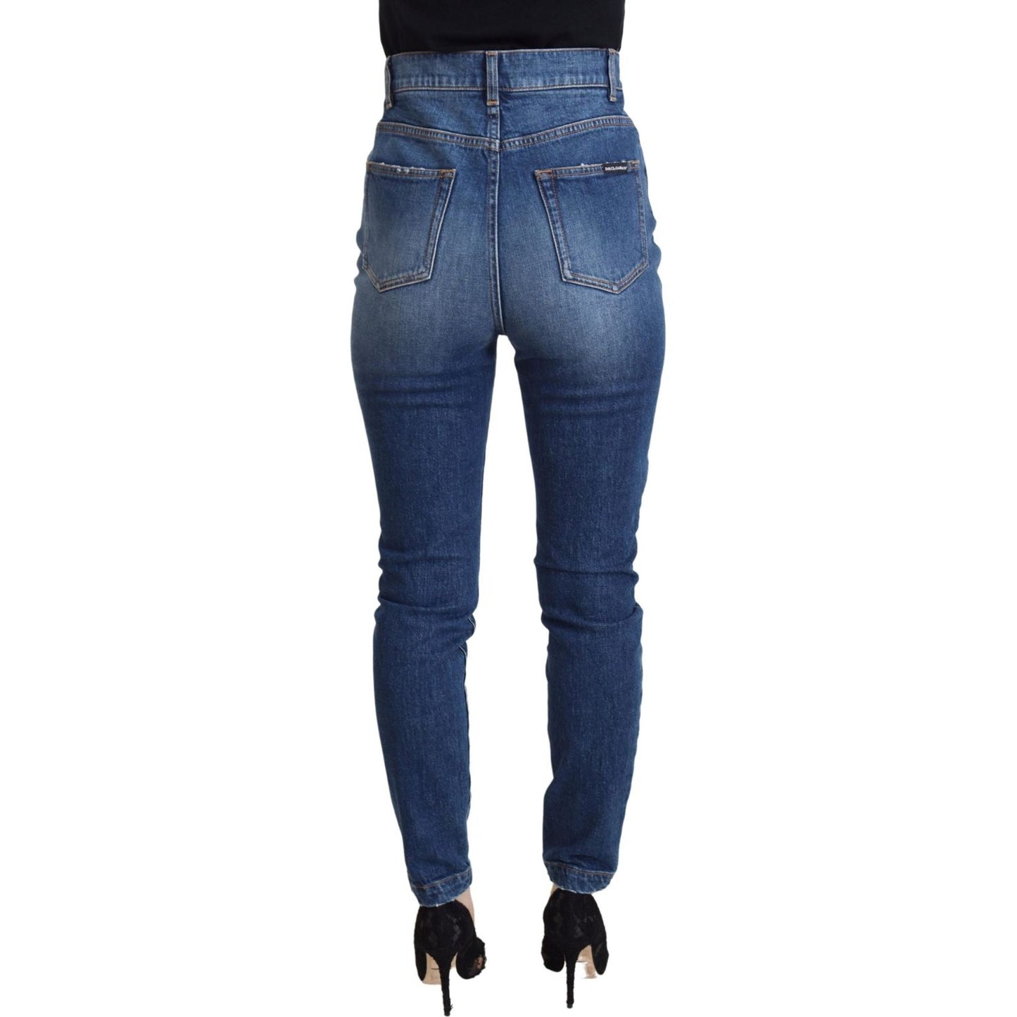 Dolce & Gabbana Elegant Blue Denim Pants - Tailored Fit Dolce & Gabbana