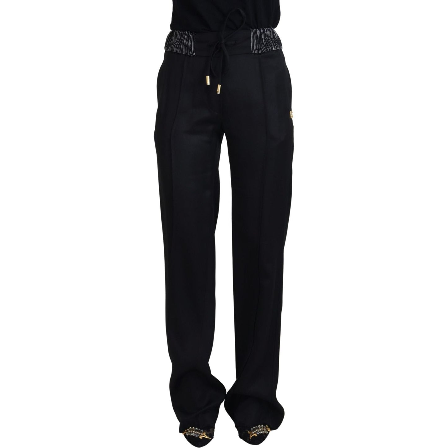 Dolce & Gabbana Elegant Black Cotton Pants Dolce & Gabbana