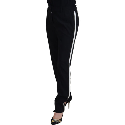 Dolce & Gabbana Elegant Black Wool-Silk Blend Trousers Dolce & Gabbana