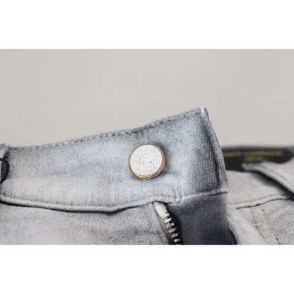Dolce & Gabbana Gray Washed Skinny Men Denim Jeans