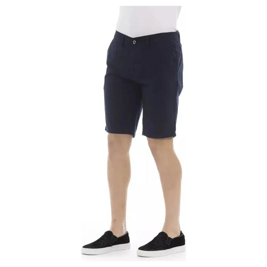 Baldinini Trend Blue Cotton Men Bermuda Shorts Baldinini Trend