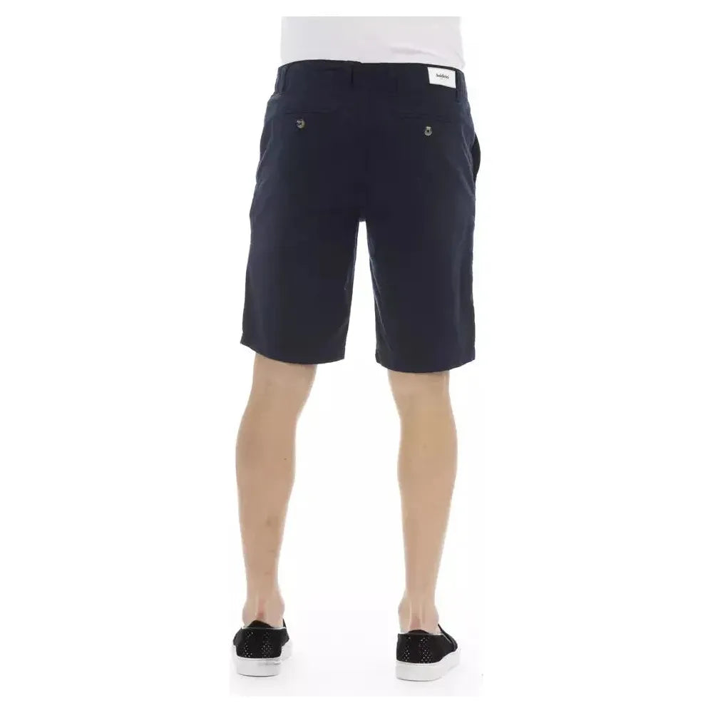 Baldinini Trend Blue Cotton Men Bermuda Shorts Baldinini Trend