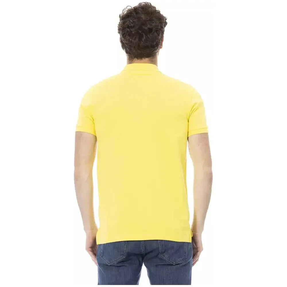 Baldinini Trend Yellow Cotton Men Polo-Shirt Baldinini Trend