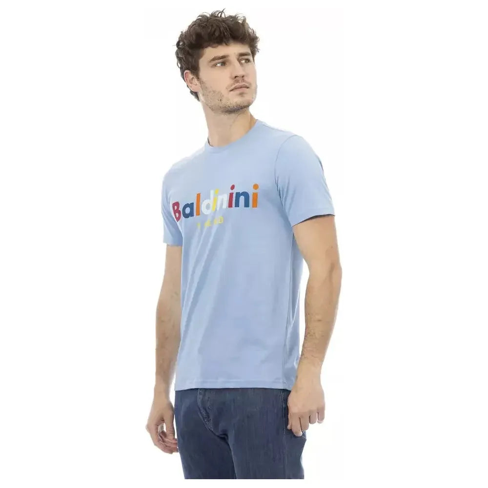 Baldinini Trend Light Blue Cotton Men T-Shirt 1728,67345744032,Baldinini Trend,Clothing,Light Blue,Men,Men - Clothing,New with tags,T-Shirts - Clothing,T-Shirts - Men - Clothing,T-Shirts - T-Shirts - Clothing,XS
