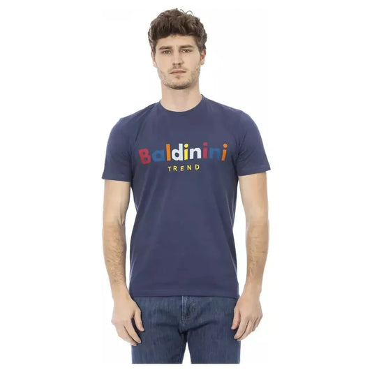 Baldinini Trend Blue Cotton Men T-Shirt Baldinini Trend