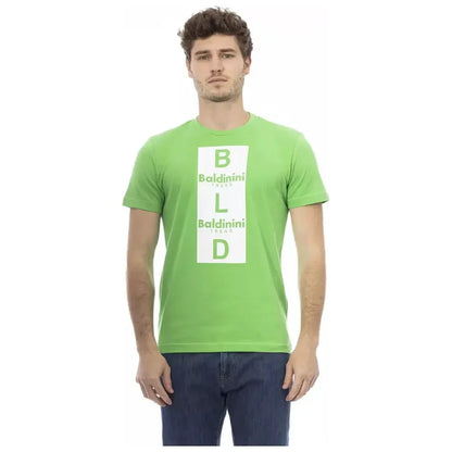 Baldinini Trend Green Cotton Men T-Shirt 1728,67345744032,Baldinini Trend,Bicolor,Clothing,L,M,Men,Men - Clothing,New with tags,S,T-Shirts - Clothing,T-Shirts - Men - Clothing,T-Shirts - T-Shirts - Clothing,XL,XS,XXL
