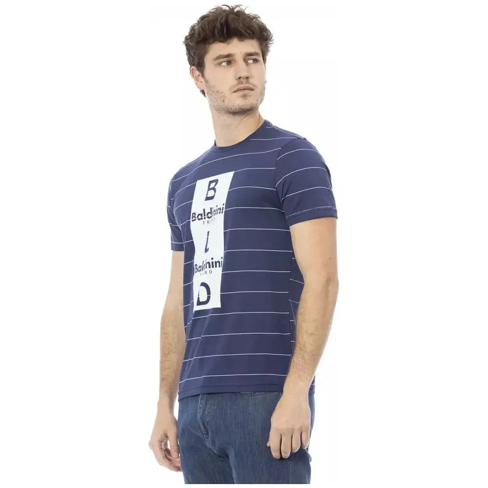 Baldinini Trend Blue Cotton Men T-Shirt Baldinini Trend