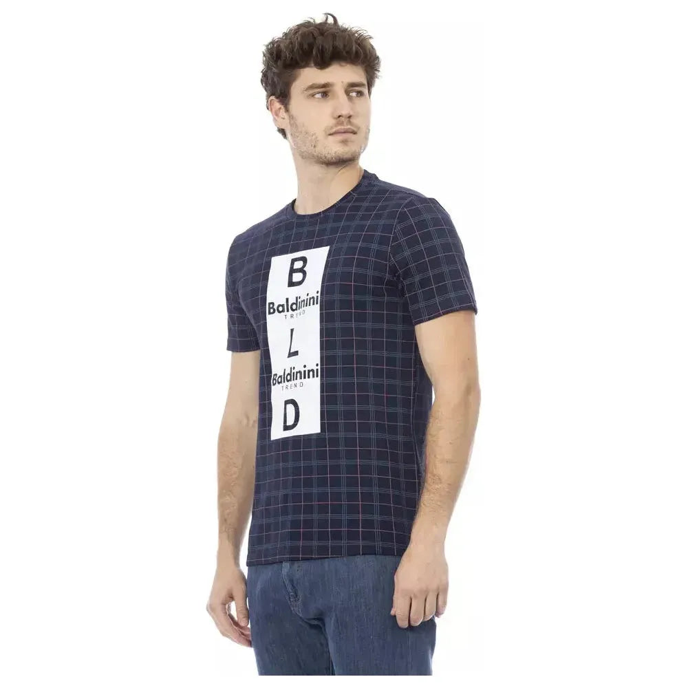 Baldinini Trend Blue Cotton Men T-Shirt Baldinini Trend