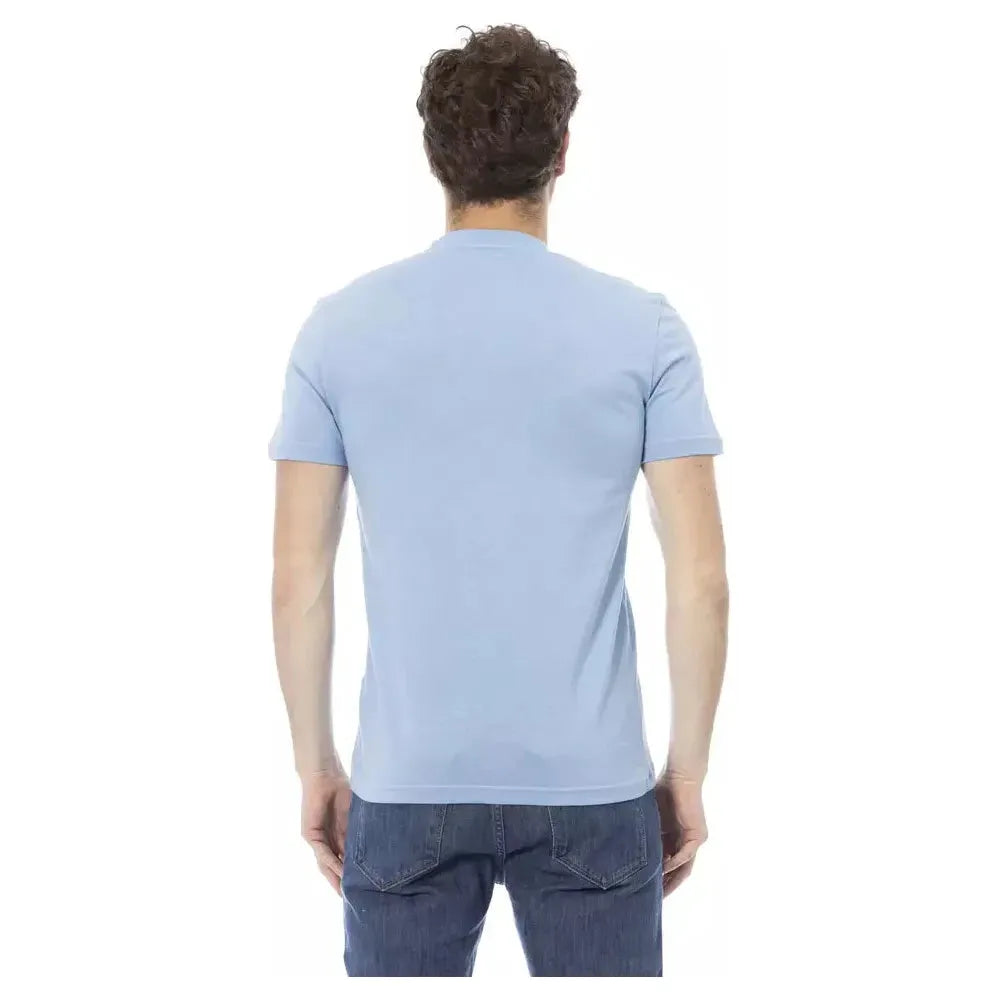 Baldinini Trend Light Blue Cotton Men T-Shirt 1728,67345744032,Baldinini Trend,Clothing,Light Blue,Men,Men - Clothing,New with tags,T-Shirts - Clothing,T-Shirts - Men - Clothing,T-Shirts - T-Shirts - Clothing,XS