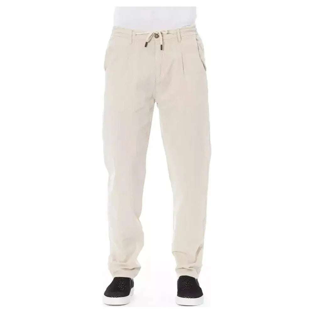 Baldinini Trend Beige Cotton Men Chino Baldinini Trend