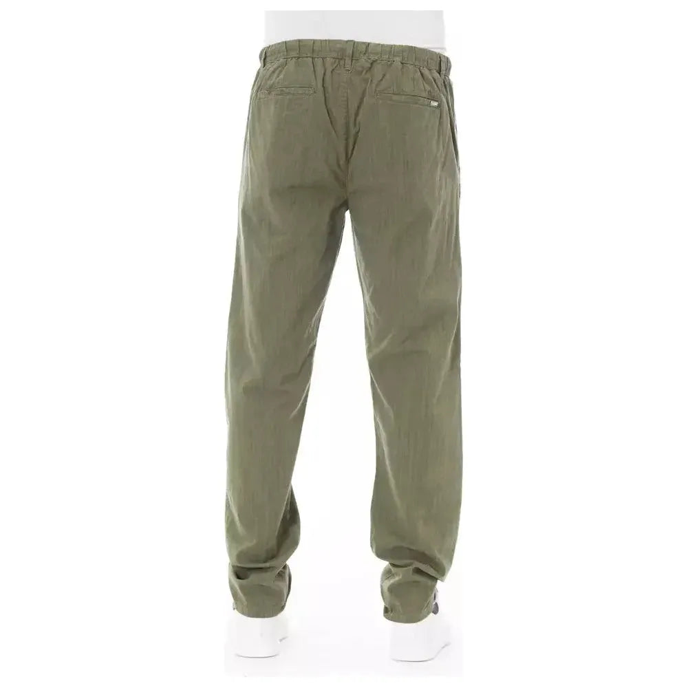 Baldinini Trend Army Cotton Men Chino Trousers Baldinini Trend