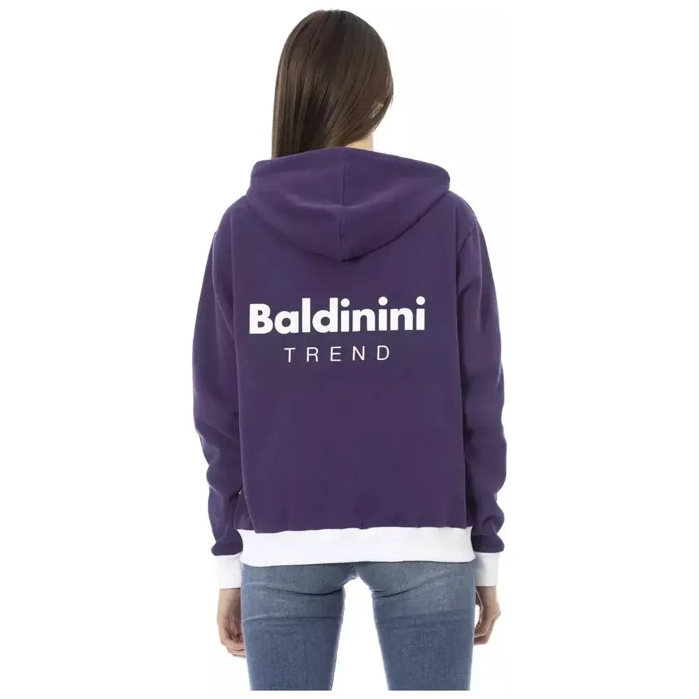 Baldinini Trend Purple Cotton Women Sweater Baldinini Trend