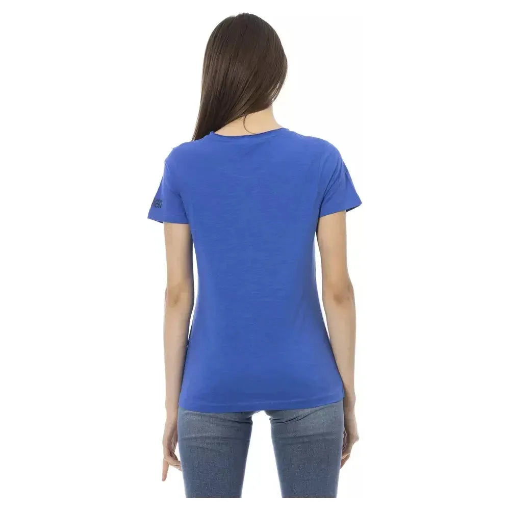 Trussardi Action Blue Cotton Women Top Trussardi Action