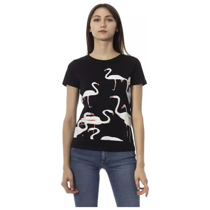 Trussardi Action Black Cotton Tops & T-Shirt