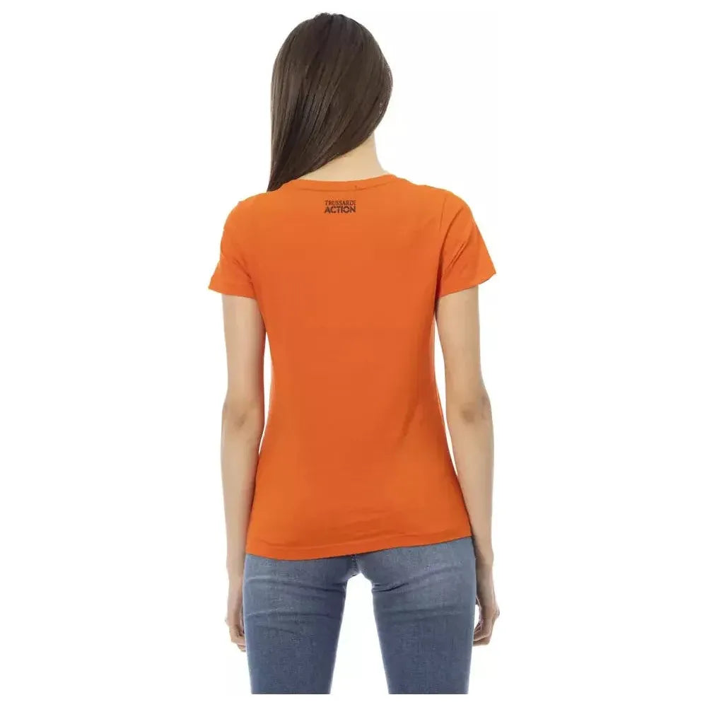 Trussardi Action Orange Cotton Women Top Trussardi Action