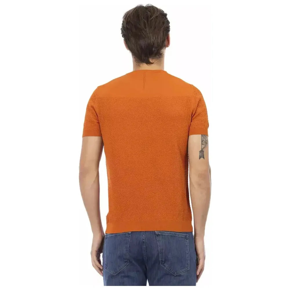 Baldinini Trend Orange Cotton Men Sweater Baldinini Trend