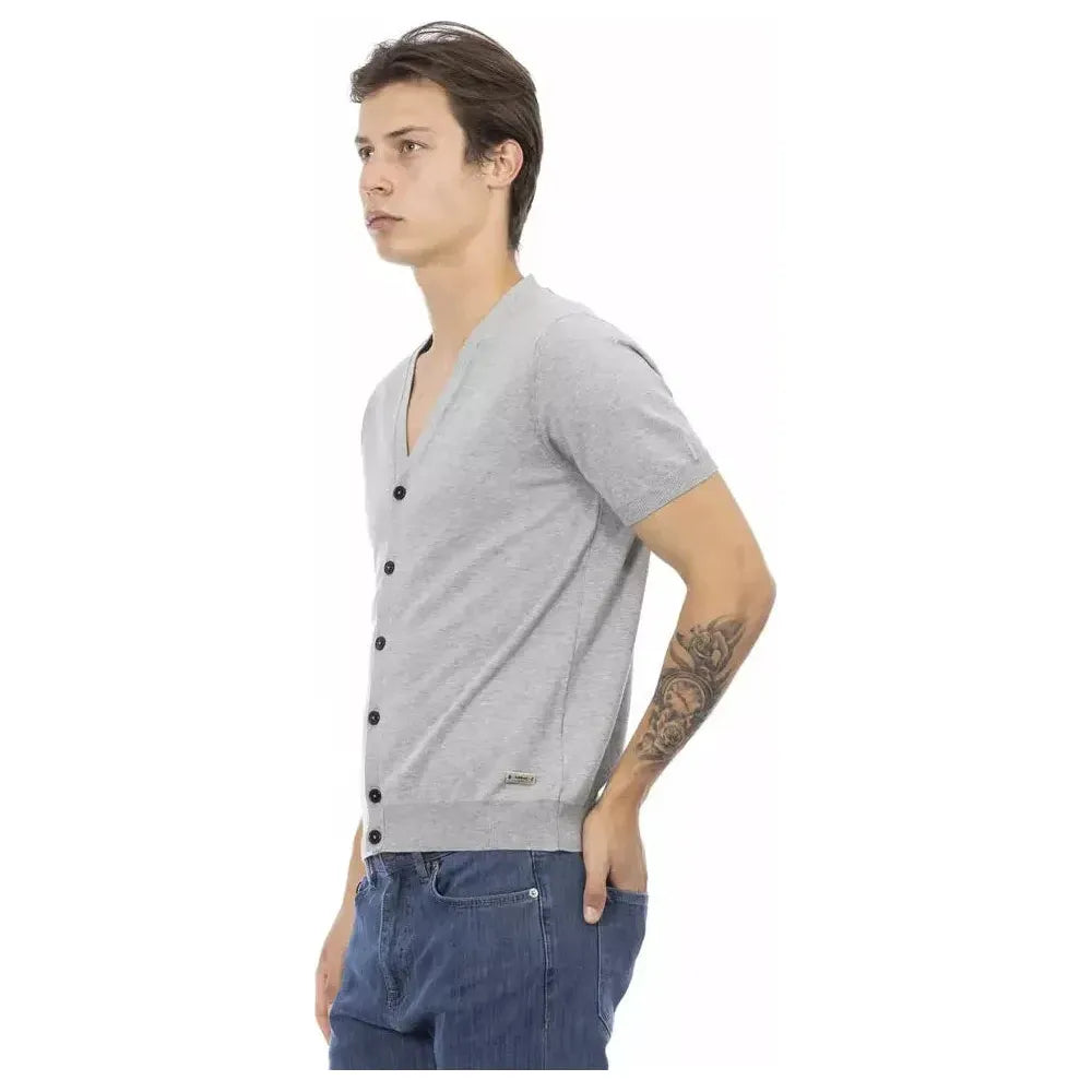 سترة Baldinini Trend للرجال من القطن باللون الرمادي