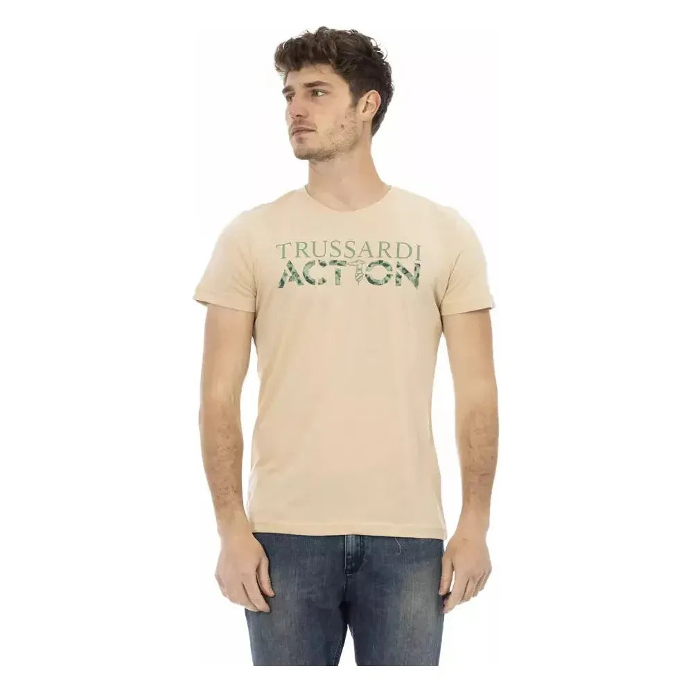 Trussardi Action Beige Cotton Men's T-Shirt 1728,67345744032,Beige,Clothing,Men,Men - Clothing,New with tags,T-Shirts - Clothing,T-Shirts - Men - Clothing,T-Shirts - T-Shirts - Clothing,Trussardi Action,XL