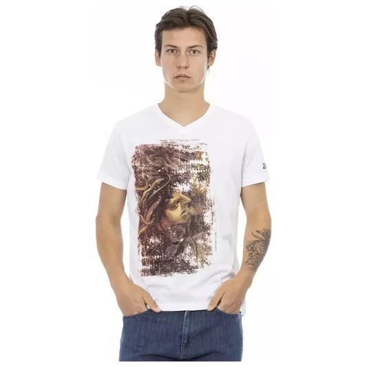 Trussardi Action White Cotton Men's T-Shirt 1728,67345744032,Clothing,L,M,Men,Men - Clothing,New with tags,T-Shirts - Clothing,T-Shirts - Men - Clothing,T-Shirts - T-Shirts - Clothing,Trussardi Action,White,XL,XXL
