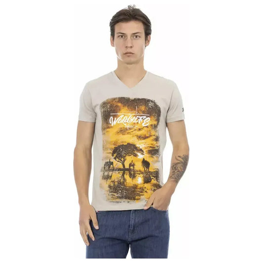 Trussardi Action Beige Cotton Men T-Shirt 1728,67345744032,Beige,Clothing,L,M,Men,Men - Clothing,New with tags,S,Sportswear - Clothing,T-Shirts - Clothing,T-Shirts - Men - Clothing,T-Shirts - Sportswear - Clothing,T-Shirts - T-Shirts - Clothing,Trussardi