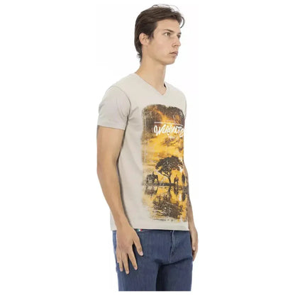Trussardi Action Beige Cotton Men T-Shirt 1728,67345744032,Beige,Clothing,L,M,Men,Men - Clothing,New with tags,S,Sportswear - Clothing,T-Shirts - Clothing,T-Shirts - Men - Clothing,T-Shirts - Sportswear - Clothing,T-Shirts - T-Shirts - Clothing,Trussardi
