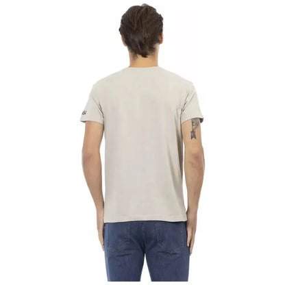 Trussardi Action Beige Cotton Men T-Shirt 1728,3XL,67345744032,Beige,Clothing,L,M,Men,Men - Clothing,New with tags,S,T-Shirts - Clothing,T-Shirts - Men - Clothing,T-Shirts - T-Shirts - Clothing,Trussardi Action,XL,XXL