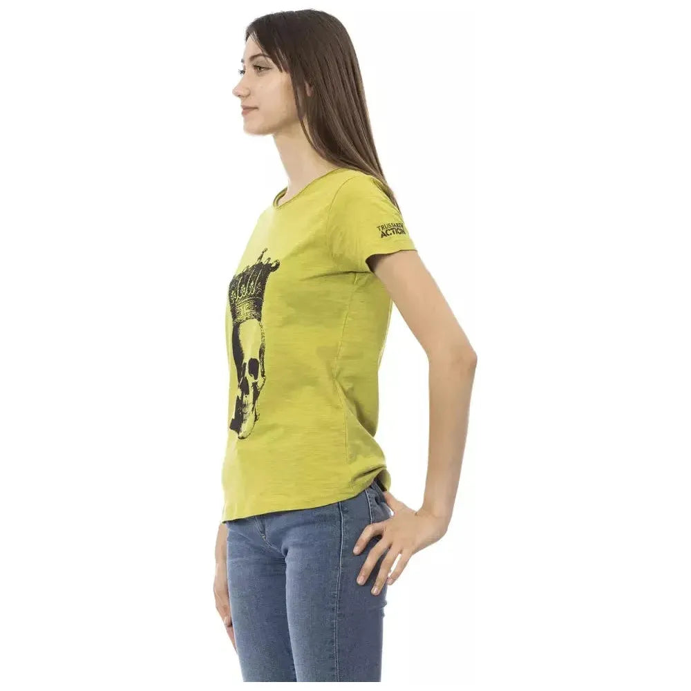 Trussardi Action Green Cotton Women Top Trussardi Action