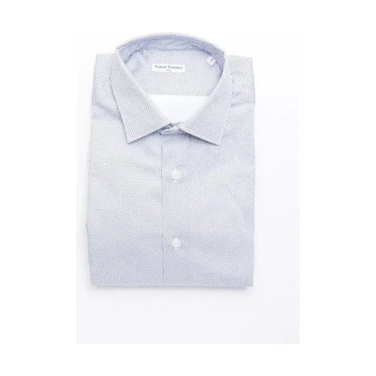 Robert Friedman Light Blue Cotton Men Shirt 1728,67345744032,Clothing,L,Light Blue,Men,Men - Clothing,New with tags,Pattern - Shirts - Clothing,Robert Friedman,Shirts - Clothing,Shirts - Men - Clothing