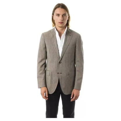 Uominitaliani Gray Wool Mens Blazer 1728,67345744032,Blazers - Men - Clothing,Clothing,Gray,IT50 | L,IT52 | XL,Men,Men - Clothing,New with tags,Uominitaliani