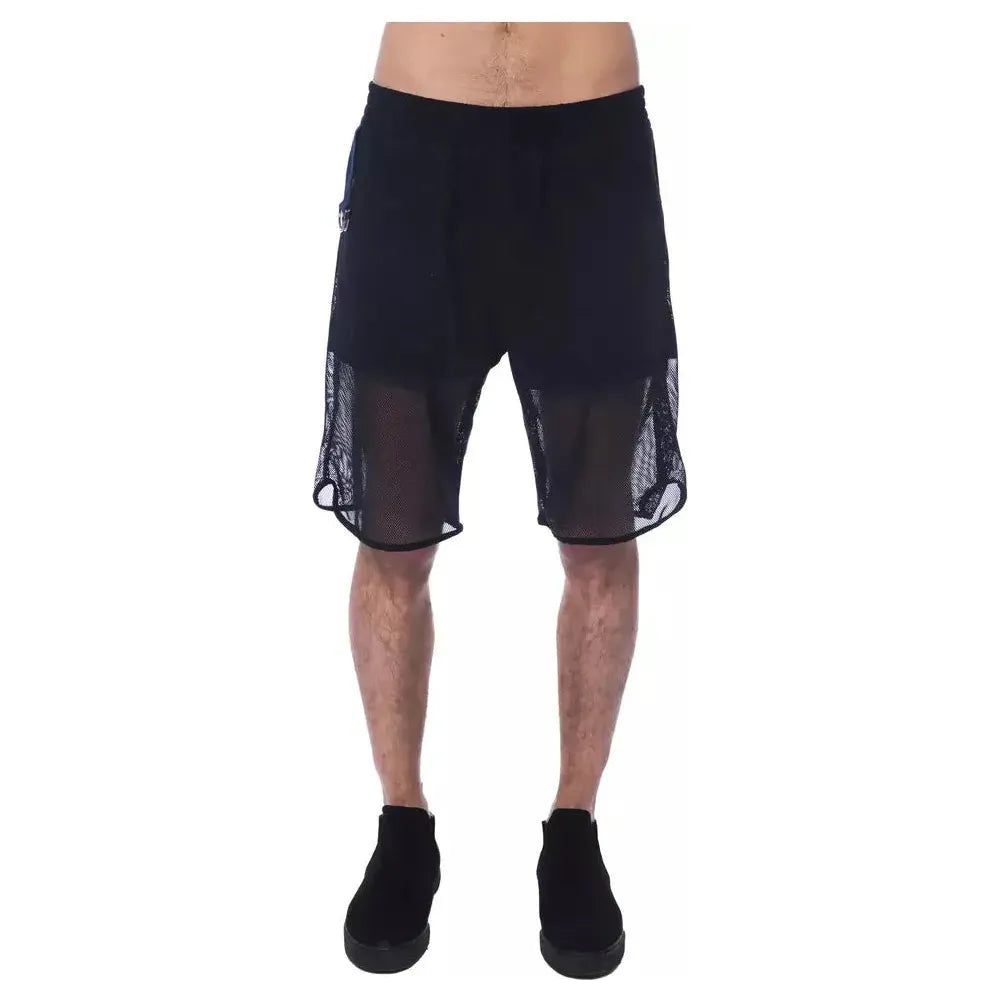Nicolo Tonetto Black Polyester Men Short 1728,67345744032,Black,Clothing,L,M,Men,Men - Clothing,New with tags,Nicolo Tonetto,S,Shorts - Clothing,Shorts - Men - Clothing,Shorts - Shorts - Clothing,Sportswear - Clothing,XL,XS