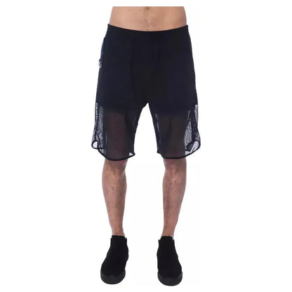 Nicolo Tonetto Black Polyester Men Short 1728,67345744032,Black,Clothing,L,M,Men,Men - Clothing,New with tags,Nicolo Tonetto,S,Shorts - Clothing,Shorts - Men - Clothing,Shorts - Shorts - Clothing,Sportswear - Clothing,XL,XS