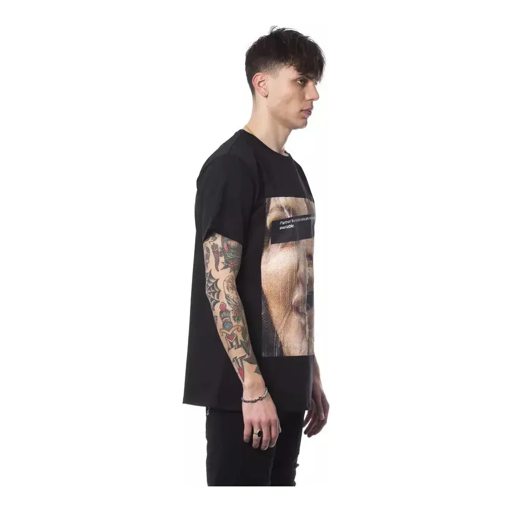 Nicolo Tonetto Black Cotton Men T-Shirt