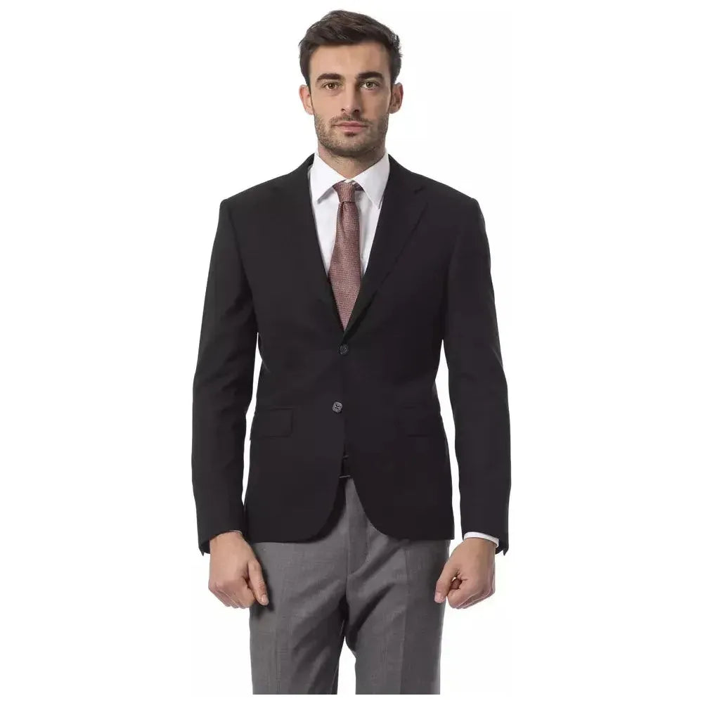 بليزر رجالي من الصوف باللون الأسود من Billionaire Italian Couture