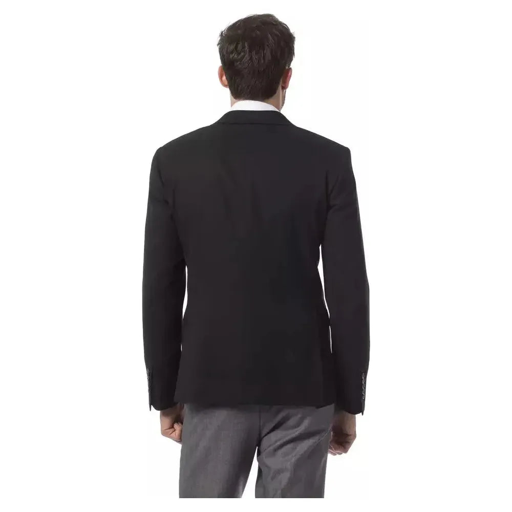 بليزر رجالي من الصوف باللون الأسود من Billionaire Italian Couture