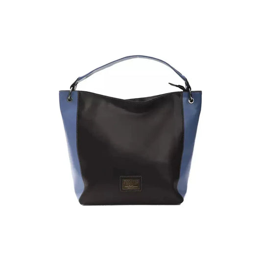 Pompei Donatella Black Leather Women Shoulder Bag Pompei Donatella