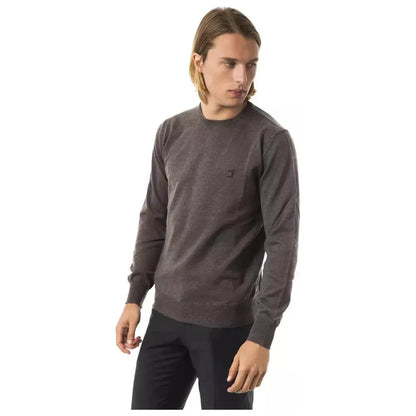 Uominitaliani Gray Merino Wool Men Sweater 1728,67345744032,Clothing,Gray,L,Men,Men - Clothing,New with tags,Sweaters - Clothing,Sweaters - Men - Clothing,Sweatshirts - Sweaters - Clothing,Uominitaliani,XL,XXL