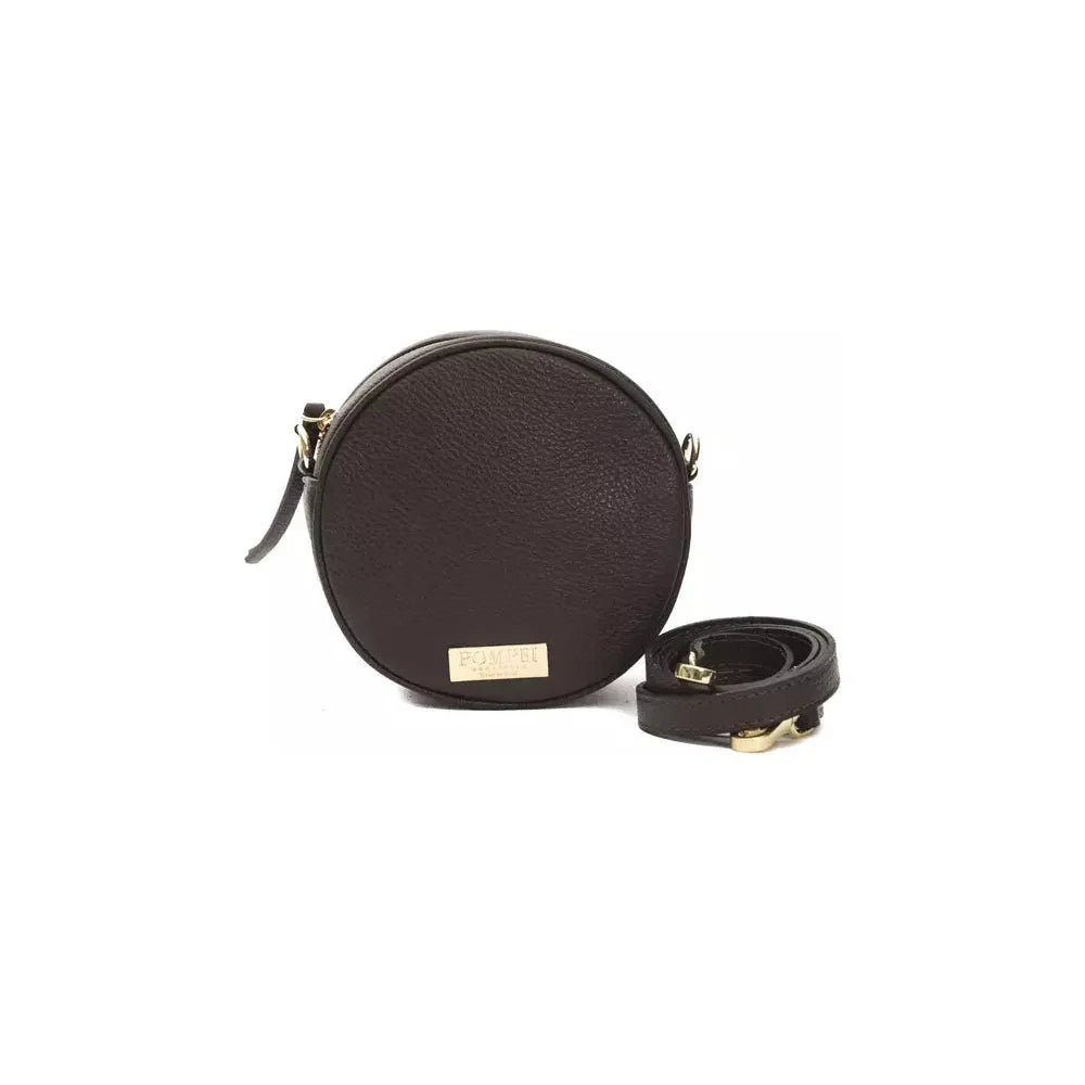 Pompei Donatella Brown Leather Women Crossbody Bag