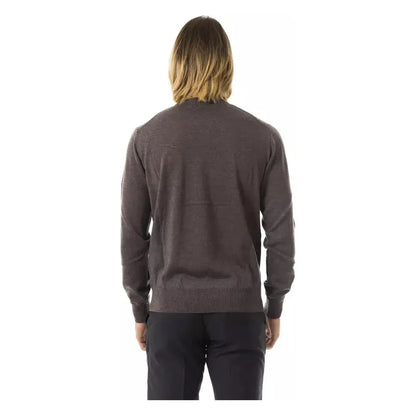 Uominitaliani Gray Merino Wool Men Sweater 1728,67345744032,Clothing,Gray,L,Men,Men - Clothing,New with tags,Sweaters - Clothing,Sweaters - Men - Clothing,Sweatshirts - Sweaters - Clothing,Uominitaliani,XL,XXL