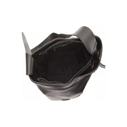 Pompei Donatella Black Leather Women Shoulder Bag