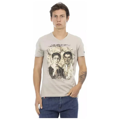 Trussardi Action Beige Cotton Men T-Shirt 1728,3XL,67345744032,Beige,Clothing,L,M,Men,Men - Clothing,New with tags,S,T-Shirts - Clothing,T-Shirts - Men - Clothing,T-Shirts - T-Shirts - Clothing,Trussardi Action,XL,XXL