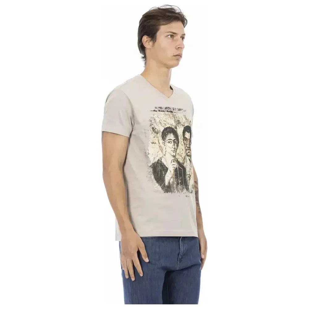 Trussardi Action Beige Cotton Men T-Shirt 1728,3XL,67345744032,Beige,Clothing,L,M,Men,Men - Clothing,New with tags,S,T-Shirts - Clothing,T-Shirts - Men - Clothing,T-Shirts - T-Shirts - Clothing,Trussardi Action,XL,XXL